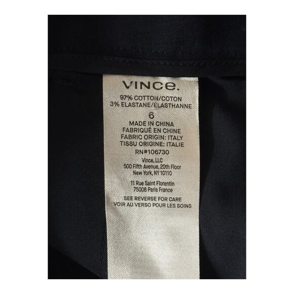 Vince Pants Stretch-Cotton Boot-Cut Trouser navy blue size 6 - Picture 4 of 5